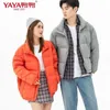 Yaya Winter Men's Stand Collar Puffy Coat Par Stil 90% Vit Duck Down Jacket Windbreak Business Casual Warm Outwear 211110