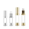 Bottiglia airless Pompa per vuoto UV Argento Oro 5ML 10ML Vuoto Cosmetici Siero Lozione Emulsione Toner Campione Contenitore di imballaggio Spray Atomizzatore Ugello di trattamento