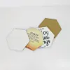 DIY Sublimation Blanc Coaster En Bois Cork Cup Pad MDF Promotion Amour Rond Fleur En Forme De Coupe Tapis Publicité Party Favor RRE11038