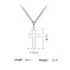 Corée ins sombre vent froid gothique japonais rose dieu croix pendentif couleur argent cool street style collier bijoux cadeau