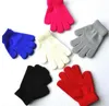 Christmas present Gloves kids Winter Solid color Candy colors Full finger Magic Knit Warm Boys and girls ski Stretch outdoor gift