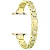 Bracelet en métal clouté de diamant amincissant pour Bracelet de montre Apple 44mm 42mm 40mm 38mm Bracelet de bijoux Bracelet de montre Iwatch série 6 5 4 SE bracelets accessoires intelligents