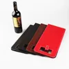 50 pcs/lot 4 couleurs de luxe Portable en cuir PU Double bouteille de vin rouge sac fourre-tout étui d'emballage boîtes de rangement cadeaux avec poignée SN2054