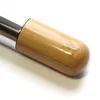Trähandtag Makeup Foundation Borste Bamboo Round Top Borstar Multifunktionspulver Blusher CosmeticTools