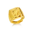 2021 vintage Ring for Women Indian Jewelry Wedding 24K Gold Color engagement carving 3D dragon Punk Exaggerated chunky rings