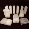 Portable DIY 15ml Transparent Blanc En Plastique Vide Ovale Baume À Lèvres Tubes Déodorant Conteneurs Gratuit