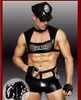 Sexy Set lingerie male police role suit European and American new passion lace leather pants temptation uniform