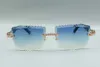 スタイルダイレクトセールス切断レンズミディアムダイヤモンドサングラス3524021、ティールの木製寺院メガネ、サイズ：58-18-135mm