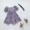 グーポソン夏の花の女の子のドレスリトルガールコスチューム半袖プリンセスドレスvestidosファッション韓国の子供服q0716