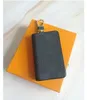 Designer chaveiro de alta qualidade clássico quadrado pacote zero carteira com caixa moda cintura pendurada 20216307640270h