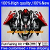 Motocyklowe Łamiukiwanie dla Aprilia RSV 1000 R 1000R RSV1000R Mille RV60 Cowing 9NO.0 RSV-1000 RSV1000 R RR 03 04 05 06 RSV1000RR 2003 2004 2005 2006 Zestaw do ciała czerwony srebrzysta