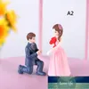 2Pcs Mini Christmas Couple Figure Doll DIY Garden Bonsai Decor Ornament Kid Toy Miniature Figurine People Statue Resin Craft Factory price expert design Quality