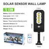 COB Solar Lamp Motion Sensor Outdoor LED Wandlampen Waterdicht 3 Modi Zonlicht Tuinlampen met Remote Pole