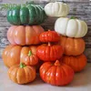 Halloween Decorative Artificial Orange White Large Big Pumpkin For Fall Thanksgiving Decorating Pops Display MOOCHUNG Y201015