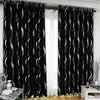 Tiyana Beautiful High Shading Rate 85% Blakcout Curtain Black and Silver Curtain For Living Room Bedroom White Tulle T204#2 210712