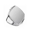 Square Heat Transfer Metal Makeup Mirror Sublimation Blank Double Sided Folding Mirrors Outdoor Portable DIY Gift