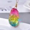 Árvore de vida articulada pingente de cristal moda galvanoplate jóias minerais cristais crus para homens mulheres coloridas healing