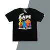 Maré de verão marca AAPE manga curta Sesame Street joint ape Legion impresso T-shirt ins solto casual e mulheres metade 2 KI5Q