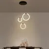 مصابيح قلادة أضواء حديثة الإضاءة الطويلة الدور العلوي المطبخ الداخلي LED LED Staircase Hanging Lamp Tiptures بريق 90-260V