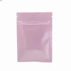 100 unids 10x15 cm brillante rosa resellable café en polvo Paquete de bocadillos Mylar Bolsa de papel de aluminio Bolsa con cremallera Ziplock BagsHigh Quatity