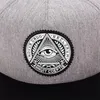 NOWOŚĆ 2021 Modna okrągła etykieta Trójkąt Eye Illuminati Snapback Hats Kobiety Regulowany czapkę baseballową Snapbacki Hip Hop Hat