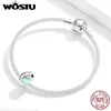 Wostu Opal Charms 925 Sterling Silver Chameleon Animal Opal Perles Charmes Fit Femmes Bracelets Argent 925 Bijoux Fabriquation CTC254 Q0531