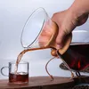 1PC 1000ml Glass Coffee Pot Dripper Moka Tea Maker Percolator Barista Tools Espresso Manual Kettle Teapot With Stainless Steel 210309