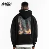 Männer Hoodies Blume Brief Drucken Harajuku Unisex Hoodie Streetwear Mode Pullover Warme Tasche Männliche Sweatshirt Mit Kapuze Mantel 201112