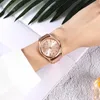 Wristwatches Samica Relogio Ze Stali Nierdzewnej Mesh Pas Panie Marmur Analogowy Wrist Watch Automatyczne okrągłe Wykwintne kobiety Prezent Zegarki Damskie *