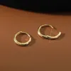 925 Sterling Silver 1 Pair Minimalist Huggie Hoop örhängen för kvinnor Guld Tiny Round Earring 6mm 8mm 10mm 12mm 15mm293q