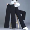 Classic Office Work Straight Suit Pant Women Business Slim Waist Lossa Rak ByxorNy Basic Casual Baggy Formal Ol Pants Q0801