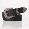 Nouveau tailler Pu boucle ardillon ceinture femmes mode noir argent boucle mince ceintures femme jean robe ceinture marque Design 2022 G220301