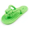 Dog Toys Chews Christmas Pet Biteresistant Candy Color Cotton Ropewoven Slippers Toy Random Colors B1057810121