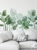 Wall Stickers Green Leaves For Home Bedroom Living Room Tropical Plants Sticker Decals Door Murals Wallpaper