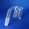 OD25mm Clear Flat Top Quartz Banger Nail Smoking Bord biseauté Fond épais Givré Bangers 10mm 14mm 18mm 19mm Mâle Femelle Joint Bol Pour Bong En Verre