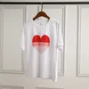 Carta de algodão camiseta mulher de mangas curtas redondo decote redondo mre amour impressão camisa macio chique vintage casual ee camisa femme 210623