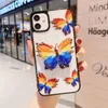 Coques de téléphone papillon 3D pour iPhone SE 6 6S 7 8 Plus X XS 11 12 Pro Max XR