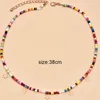 À la mode perle plage perlé collier ras du cou pour les femmes bohème coloré à la main court gland étoile collier collier bijoux cadeaux