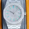 Diamantklocka Automatisk Mekanisk 40MM Herrklockor För Herr Armbandsur Rostfritt stål Mode Armbandsur Montre De Luxe