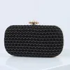 Luxus Glänzende Clutch Taschen Frauen Perle Strass Party Geldbörse Harte Metall Box Hochzeit Abend Tasche Schwarz Silber Damen Handtasche