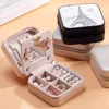 Storage Boxes & Bins Portable Two Layers Jewelry Box Travel Jewellery Organizer PU Leather Zipper Case Ring Earring Necklace Display Storage Mother's Day Gift ZL0341