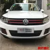 Adesivos coloridos grade grill adesivos de fibra carbono e decalques carstyling para volkswagen vw tiguan 20132017 accessorie