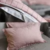 Plaid Bedding Sets Sängkläder Hem Textil Black Printed Duvet Cover Pillowcase Sheet Simple Boy Girls 3 / 4PCS Single Double 210615