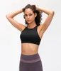 Gymkl￤der 2022 Spring Sports Underwear Pull High Round Neck Kvinnor korsar vacker rygg samla Yoga Fitness Bra