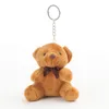 10Pcs/Lot 10cm 20g Mini Plush Keychain And Pendant Pink Bear Doll Toys