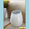 Planters & Pots Garden Supplies Patio, Lawn Home 6.3 Inches Tall Large White Plant Pot Wall Mounted Ceramic Vase For Dried Flower Indoor Pla