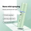 NXY Gesichtspflegegeräte Ckeyin USB wiederaufladbarer Nebelsprüher Mini Nano Spray Gesichtskörperdampfer Feuchtigkeitsspendende Hautbefeuchterinstrumente 0222