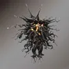 black glass crystal chandelier