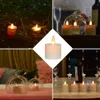 Luci da tè USB ricaricabili a batteria a LED con telecomando Realistico e luminoso tremolante Tealight senza fiamma con stoppino mobile H3831987