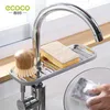 ECOCO Faucet Rack Home Kitchen Free Punch Rag Sponge Brush Drain Multifunction Sink Storage Shelf Accessories Set 211112